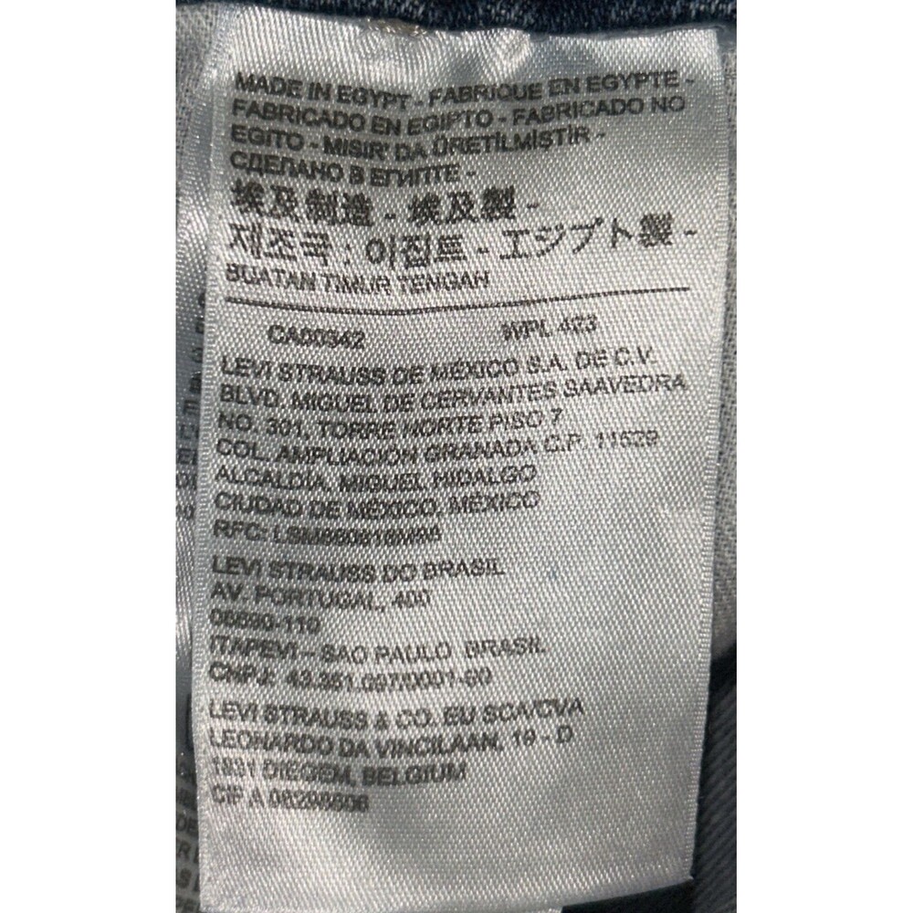 Levis 514 Jeans Mens 34x32 Blue Straight Fit Denim Medium Wash Casual - Picture 10 of 11